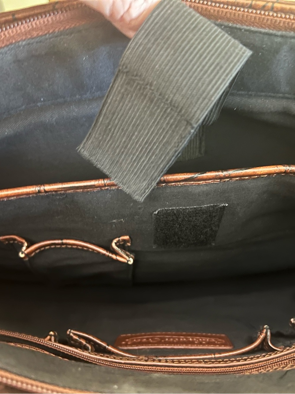 Coldwater Creek Brown Woven Leather Tote Bag - Picture 13 of 16